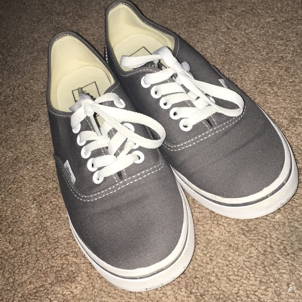 Grey lace up vans